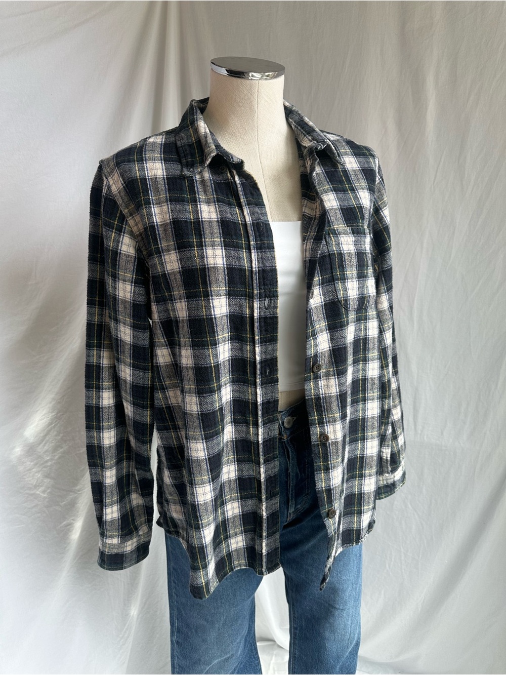 L.L.Bean Women’s Plaid Flannel Shirt Size M